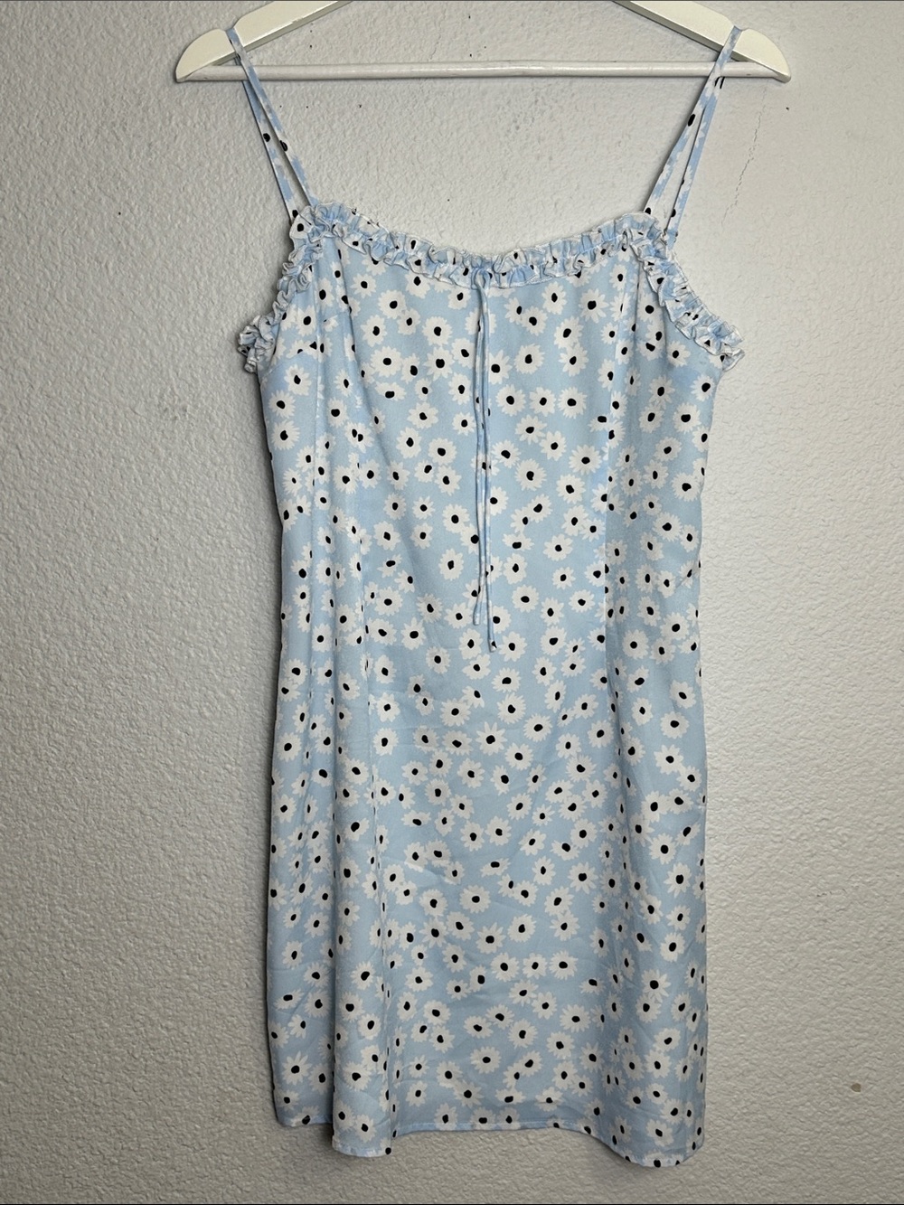 Princess Polly Ella Mini Dress Light Blue Daisy Floral Slip Womens Size 6